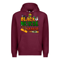 Burgundy Black Nurse magic Premium Hoodie - HowdyJamesFarm
