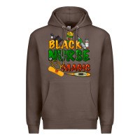 Coffee Black Nurse magic Premium Hoodie - HowdyJamesFarm