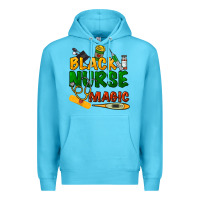 Ocean Blue Black Nurse magic Premium Hoodie - HowdyJamesFarm