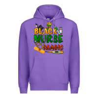 Purple Black Nurse magic Premium Hoodie - HowdyJamesFarm