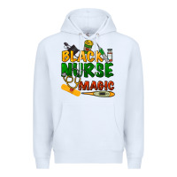 White Black Nurse magic Premium Hoodie - HowdyJamesFarm