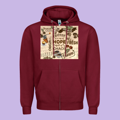 Coffee Is A Cup Of Hope Zipper Hoodie Designed By Tumblerdesignbyshophia