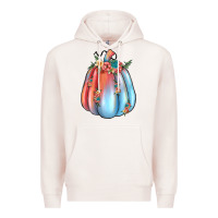 Pale Pink flowers pumpkin Premium Hoodie - JahusDesignShop