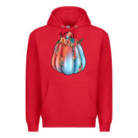 Red flowers pumpkin Premium Hoodie - JahusDesignShop