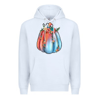 White flowers pumpkin Premium Hoodie - JahusDesignShop