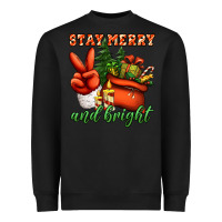 Black stay merry and bright peace hand Heavyweight Sweatshirt - Jasminsmagicworld