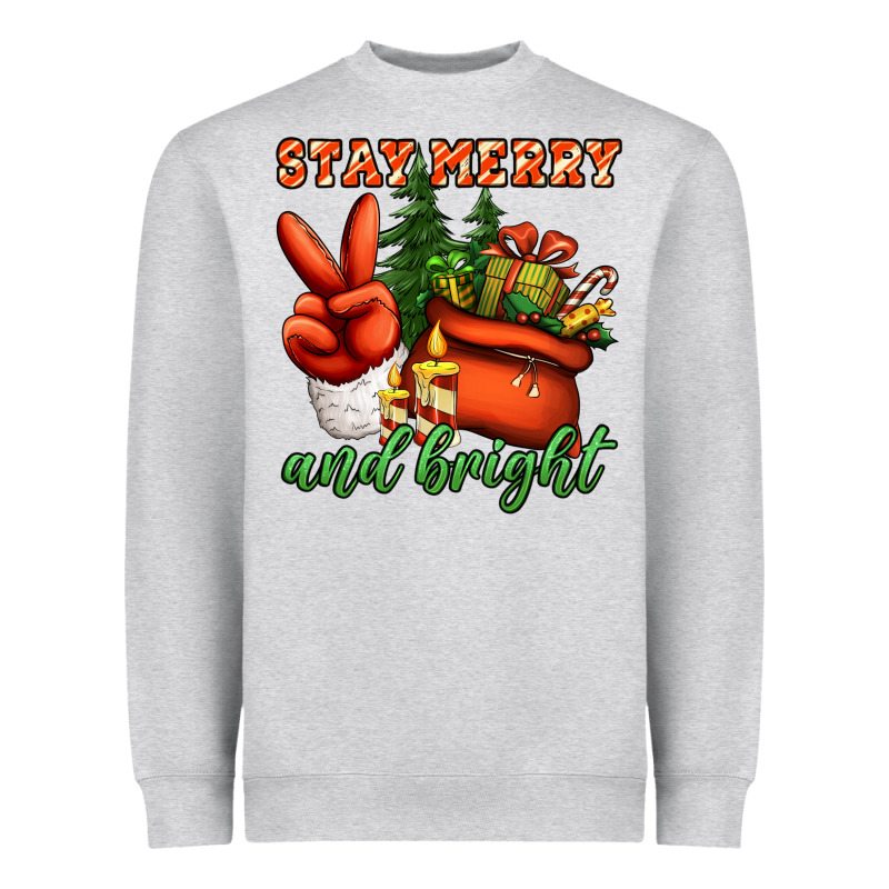 Stay Merry And Bright Peace Hand Heavyweight Sweatshirt by Jasminsmagicworld | Teevron