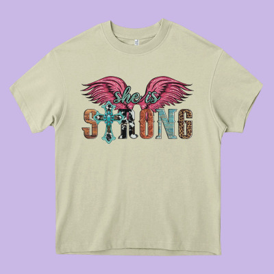 She Is Strong Heavy Core Tee Designed By Artiststas
