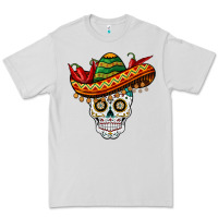 Dove Grey cinco de mayo sombrero skull Premium Tee - BarkalooDesign