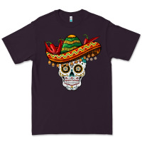 Plum cinco de mayo sombrero skull Premium Tee - BarkalooDesign