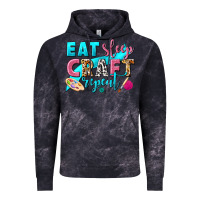 Cloud Black eat sleep craft repeat Vintage Hoodie - NancyCooperArtShop