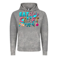 Cloud Rock eat sleep craft repeat Vintage Hoodie - NancyCooperArtShop