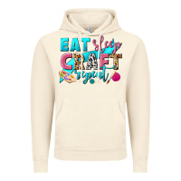 Vintage Artic eat sleep craft repeat Vintage Hoodie - NancyCooperArtShop