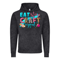 Vintage Black eat sleep craft repeat Vintage Hoodie - NancyCooperArtShop