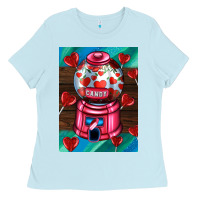 Baby Blue candy machine  with heart candies  air Ladies Tee - AdoDesignShop