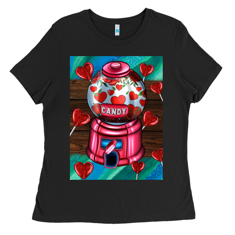 Candy Machine  With Heart Candies  Air Ladies Tee by AdoDesignShop | Teevron