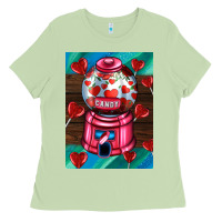 Matcha candy machine  with heart candies  air Ladies Tee - AdoDesignShop