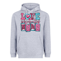 Heather Grey love is being called mama Heavyweight Hoodie - OliviaCreatesArt