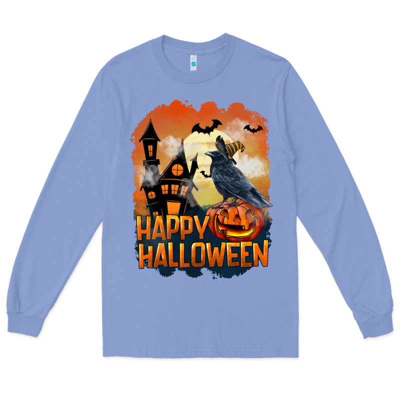Happy Halloween With Crow Long Sleeve Tee by LillyAllenDesigns | Teevron