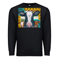 Black Cows Gemstone Sunflowers Tumbler Premium Sweatshirt - CowCowDesign