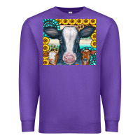 Purple Cows Gemstone Sunflowers Tumbler Premium Sweatshirt - CowCowDesign