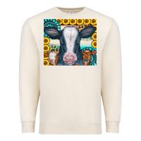 Sandshell Cows Gemstone Sunflowers Tumbler Premium Sweatshirt - CowCowDesign