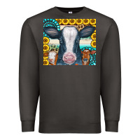 Smoke Cows Gemstone Sunflowers Tumbler Premium Sweatshirt - CowCowDesign