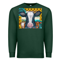 Sports Green Cows Gemstone Sunflowers Tumbler Premium Sweatshirt - CowCowDesign