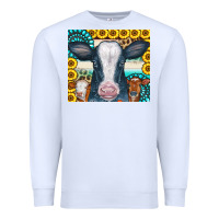 White Cows Gemstone Sunflowers Tumbler Premium Sweatshirt - CowCowDesign