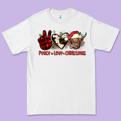 Peace Love Christmas Premium Tee Designed By Jahusdesignshop