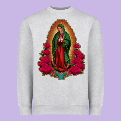 Our Lady Of Guadalupe Heavyweight Sweatshirt Designed By Jasminsmagicworld