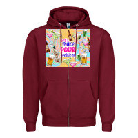 Burgundy let's make pour decisions Zipper Hoodie - TumblerDesignByShophia