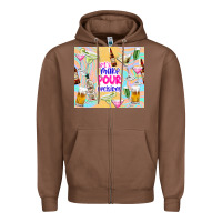 Chestnut let's make pour decisions Zipper Hoodie - TumblerDesignByShophia