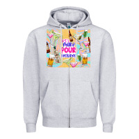 Heather Grey let's make pour decisions Zipper Hoodie - TumblerDesignByShophia