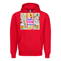 Red let's make pour decisions Zipper Hoodie - TumblerDesignByShophia