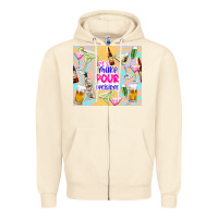 Sandshell let's make pour decisions Zipper Hoodie - TumblerDesignByShophia