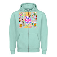 Seafoam let's make pour decisions Zipper Hoodie - TumblerDesignByShophia