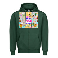 Sports Green let's make pour decisions Zipper Hoodie - TumblerDesignByShophia