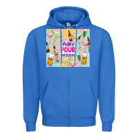 True Royal let's make pour decisions Zipper Hoodie - TumblerDesignByShophia