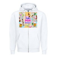 White let's make pour decisions Zipper Hoodie - TumblerDesignByShophia