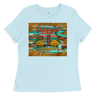 Baby Blue camping is my happy place Ladies Tee - Artiststas
