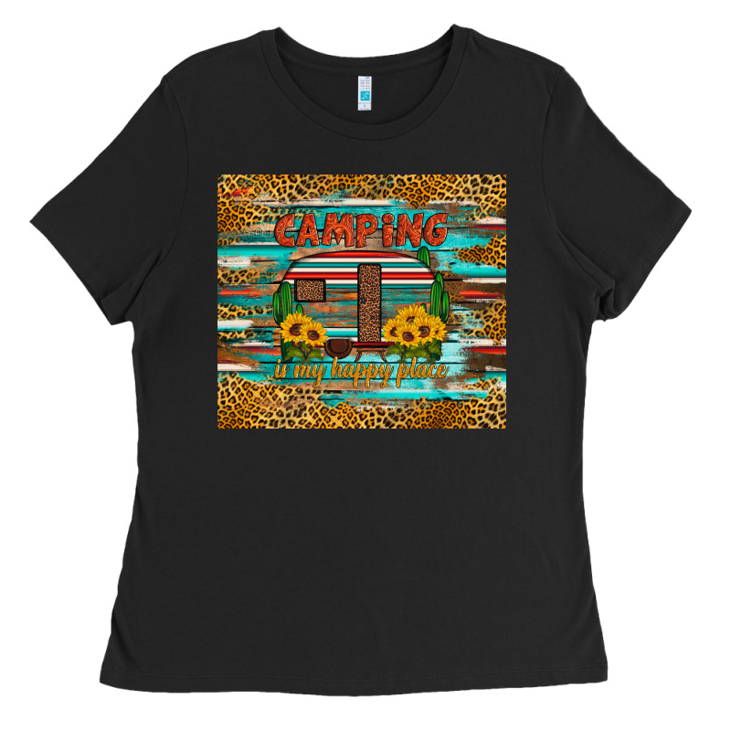 Camping Is My Happy Place Ladies Tee by Artiststas | Teevron