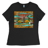 Black camping is my happy place Ladies Tee - Artiststas
