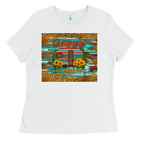White camping is my happy place Ladies Tee - Artiststas
