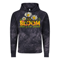 Cloud Black bloom where you are planted Vintage Hoodie - NancyCooperArtShop