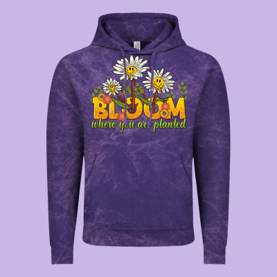 Bloom Where You Are Planted Vintage Hoodie Designed By Nancycooperartshop