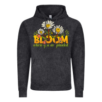 Vintage Black bloom where you are planted Vintage Hoodie - NancyCooperArtShop