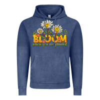 Vintage Denim bloom where you are planted Vintage Hoodie - NancyCooperArtShop