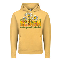 Vintage Mustard bloom where you are planted Vintage Hoodie - NancyCooperArtShop