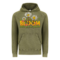 Vintage Olive bloom where you are planted Vintage Hoodie - NancyCooperArtShop